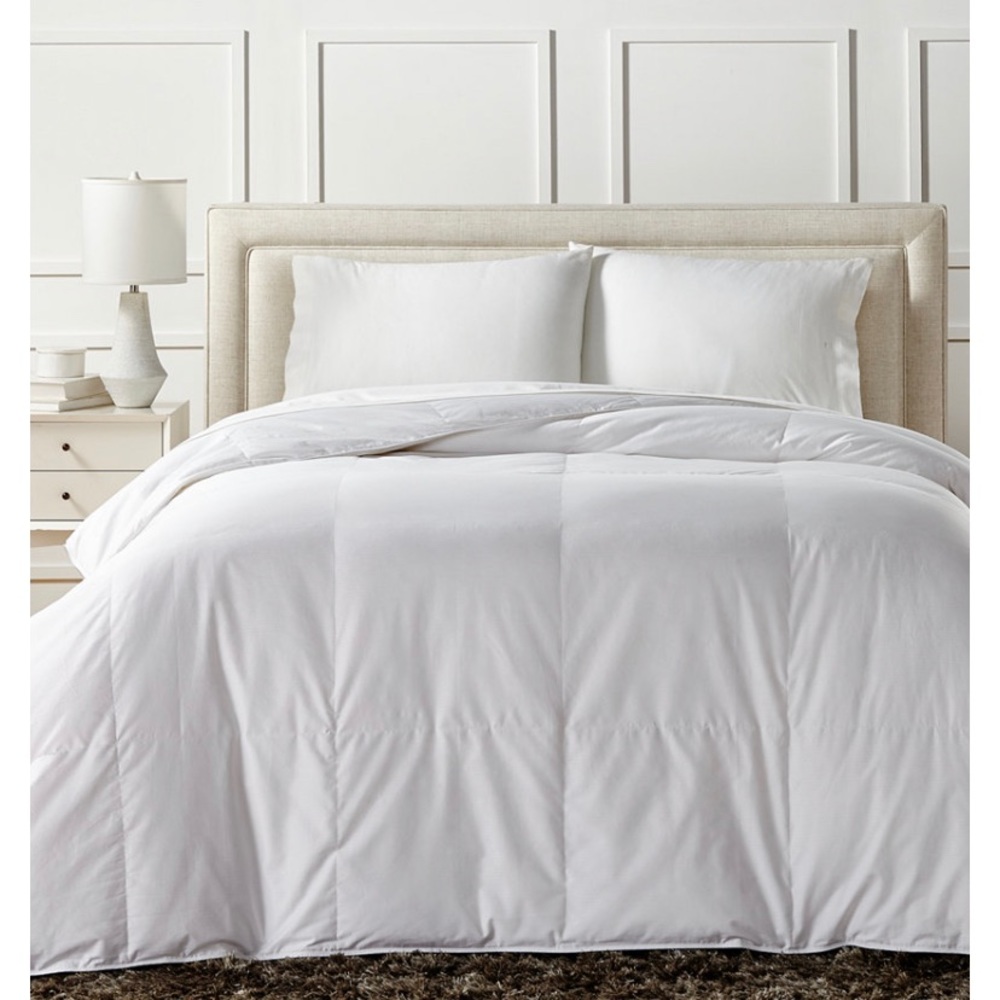 - - White down lightweight comforter, charter club king